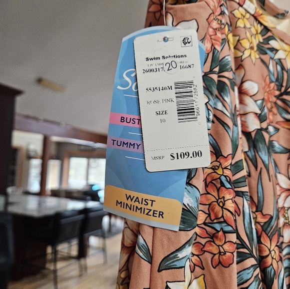 NWT Swim Solutions Size 10 One Piece Swim Suit - Picture 2 of 4